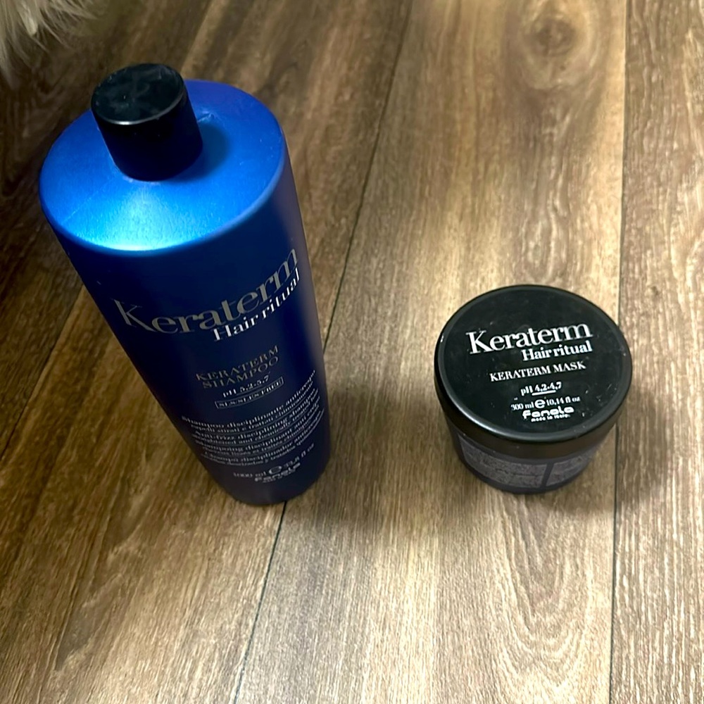 Keraterm shampoo and hair mask together